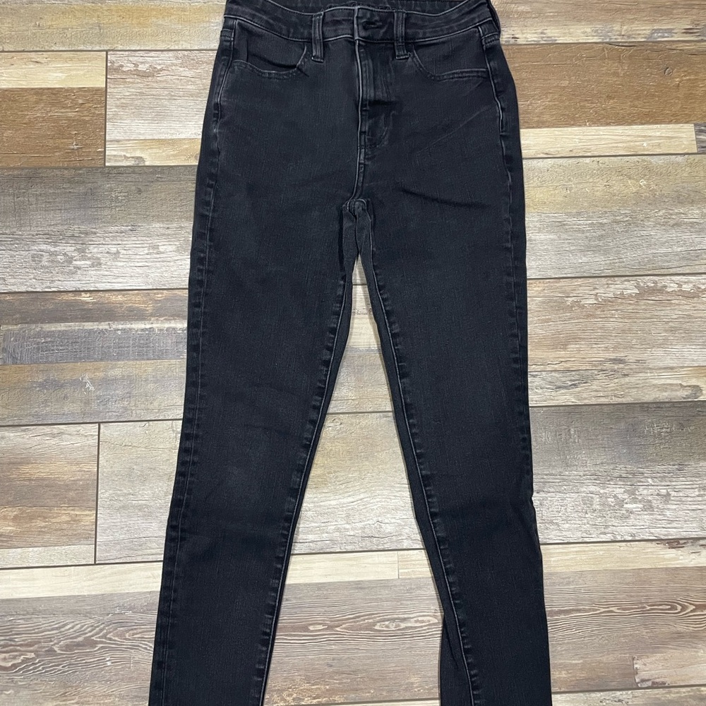 American Eagle Outfitters Black Skinny Jeans High-Rise Stretch